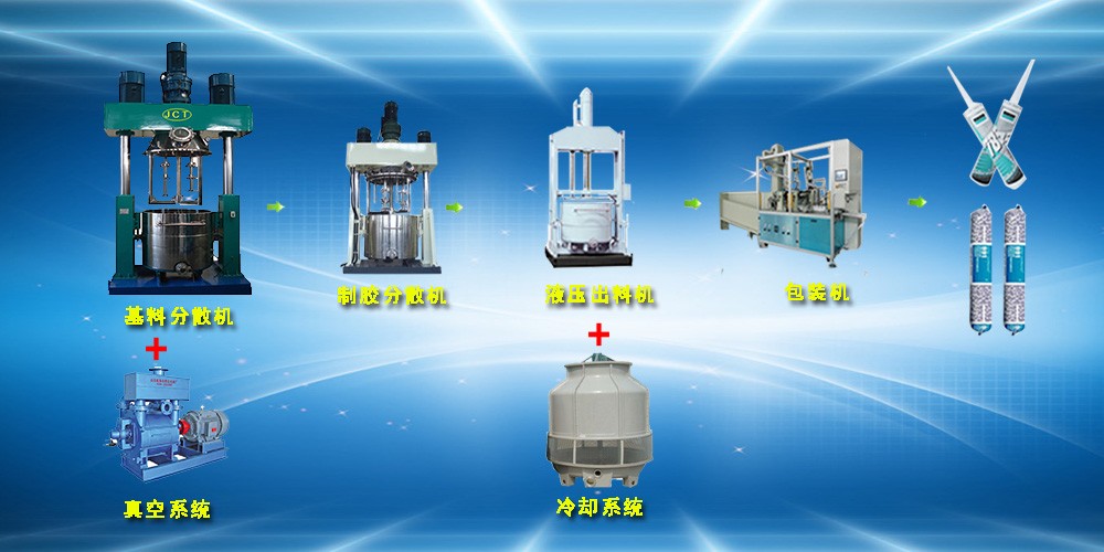 硅酮中性玻璃膠生產線方案1 硅酮中性玻璃膠生產線方案1